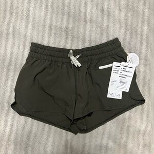 Vuori Dark Green Women's Athletic Shorts